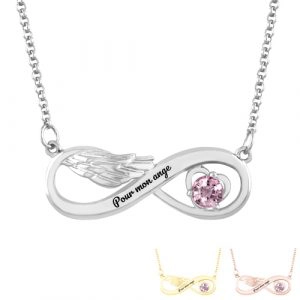 Collier infini aile d’ange