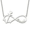 Rendez ce magnifique ce collier prénom Infini Ancre Marine unique, en y ajoutant le prénom d'une personne chère à vos yeux, et portez le près de votre coeur