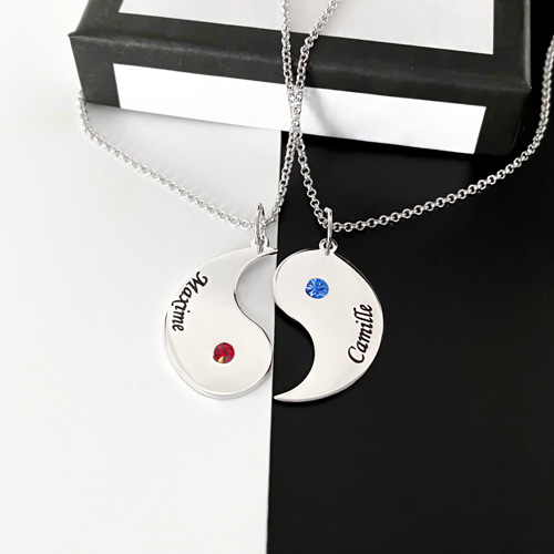 Collier Couple Personnalise Yin Yang La Boutique Mab Collier Couple Personnalise Yin Yang La Boutique Mab