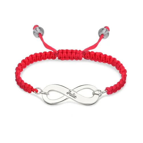 Bracelet d’amitié Infini - cordon multi-couleurs - By La boutique MAB - Argent - Plaqué or - Plaqué or rose