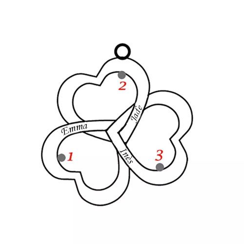Collier 3 cœurs entrelacés0-NDXOF