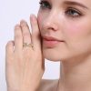 Bague prénom infini avec pierre de naissance à personnaliser plaqué Or 18 carats
