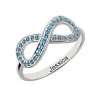 Bague prénom infini pierre de naissance à personnaliser en Argent 925, ajoutez un joli message personnel jusqu’à 13 caractère à l’intérieur de cette sublime bague infini prénom, chic et tendance.