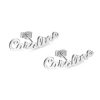Boucles d'oreilles personnalisées prénom en argent massif 925