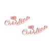 Boucles d'oreilles personnalisées prénom en plaqué Or rose