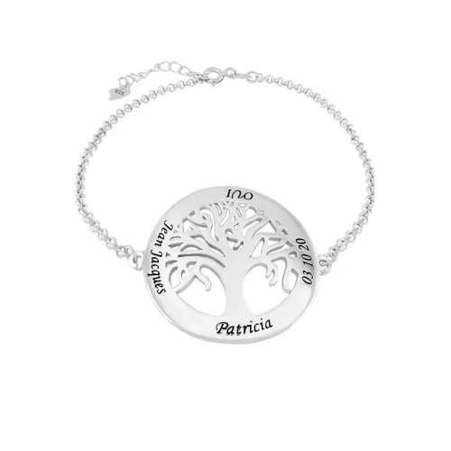 Bracelet arbre de vie en argent massif 925 bijou arbre de vie sur mesure