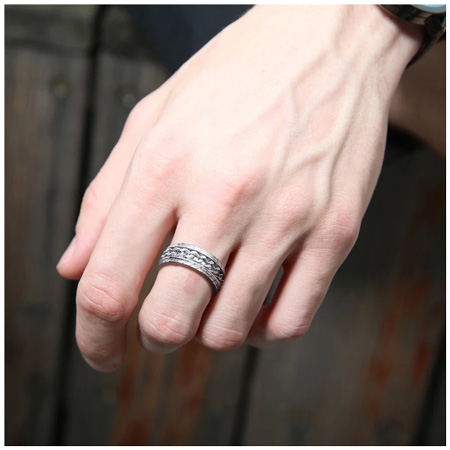 Bague gravée pour homme de qualité La boutique MAB - Main Image