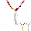 Collier personnalisé avec prénom collier avec perles multicolores