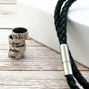 Bracelet pour papa personnalisé avec prénoms