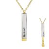 Collier pendentif secret gravé personnalisé jusqu'à 8 prénoms