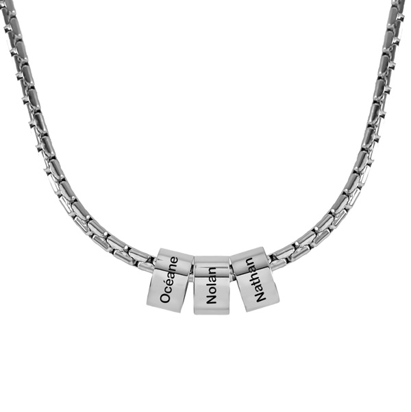 Collier personnalisé gravé pour homme Les bijoux de Mélanie