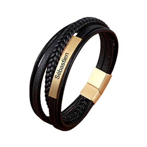 Bracelet tressé pour homme personnalisé