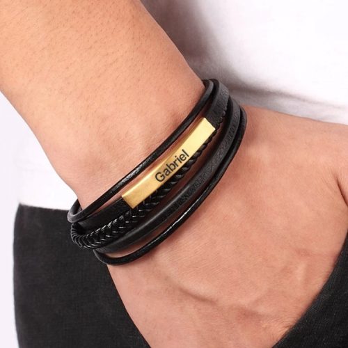 Bracelet tressé pour homme personnalisé – Image 2