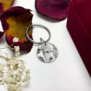 Porte-clé photo gravé