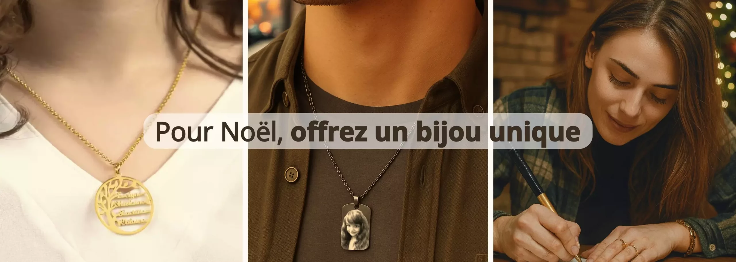Bijoux personnalises Noel 2025