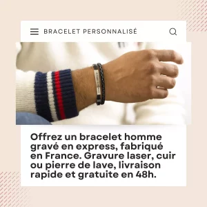 Bracelet homme gravé en express - Article de blog - Les bijoux de Mélanie