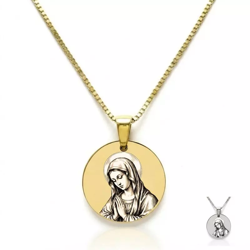 Médaille Vierge Marie personnalisée - Les Bijoux de Mélanie